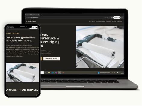 Referenzprojekt NH-ObjektPlus – Malerarbeiten, Reinigung und Hausmeisterservice in Hamburg, Website umgesetzt von TraveSystems